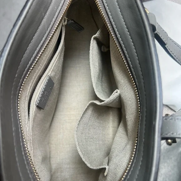 Gucci Gray Guccissima Leather Tote Bag